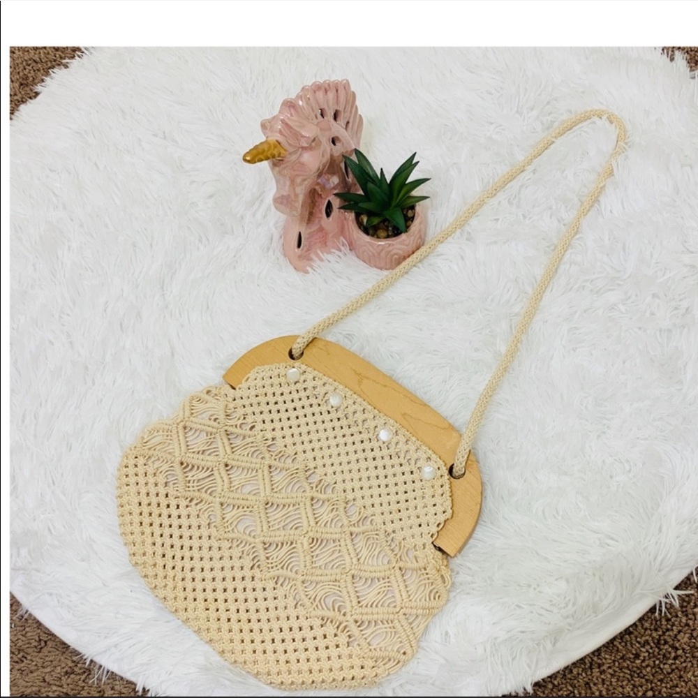 Boho Vintage Macrame Purse - Picture 5 of 5